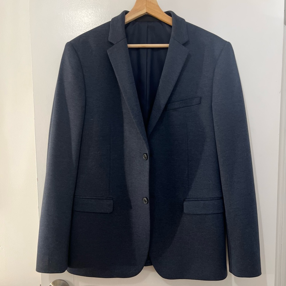 Topman skinny suit jacket, Heather Navy